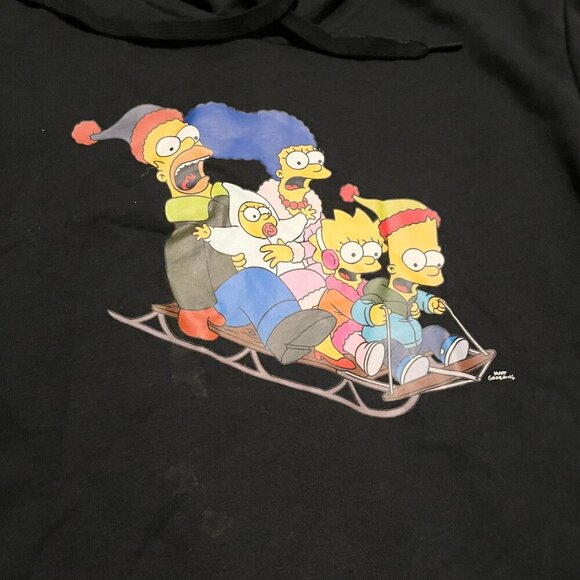 Adidas The Simpsons Homer Family Graphic Hoodie Black Sweater Hooded Mens Small - Picture 2 of 16